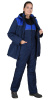 Костюм "Снежана" женский: куртка дл., полукомбинезон синий с васильковым (ЧЗ)