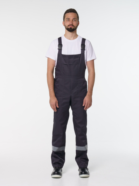 Полукомбинезон рабочий мужской №112 тёмно-серый СОП