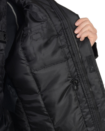 Костюм "Безопасность" зимний: куртка дл., п/комб. чёрный 