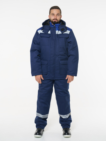 Полукомбинезон мужской зимний Пк703 ткань Твил, цвет темно-синий