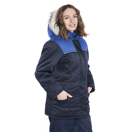 Куртка женская утепленная "Иртыш" (т. синий / василёк)