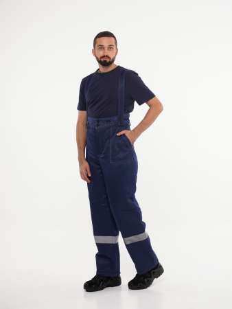 Брюки мужские зимние Брю706 ткань смесовая, цвет темно-синий