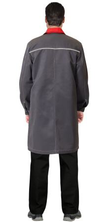 Халат "Флорида" мужской серый с красным