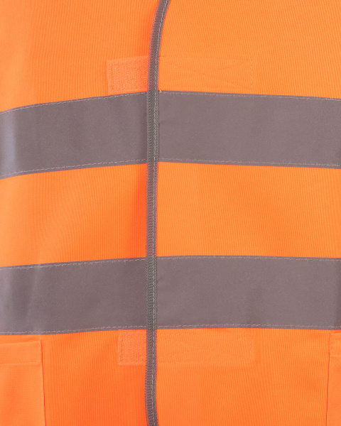 Жилет сигнальный ТИП-1,  оранжевый., 2 кл защиты трикотажное полотно (ЧЗ)