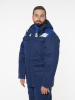 Куртка мужская зимняя Кур703 ткань Твил, цвет темно-синий с васильковым