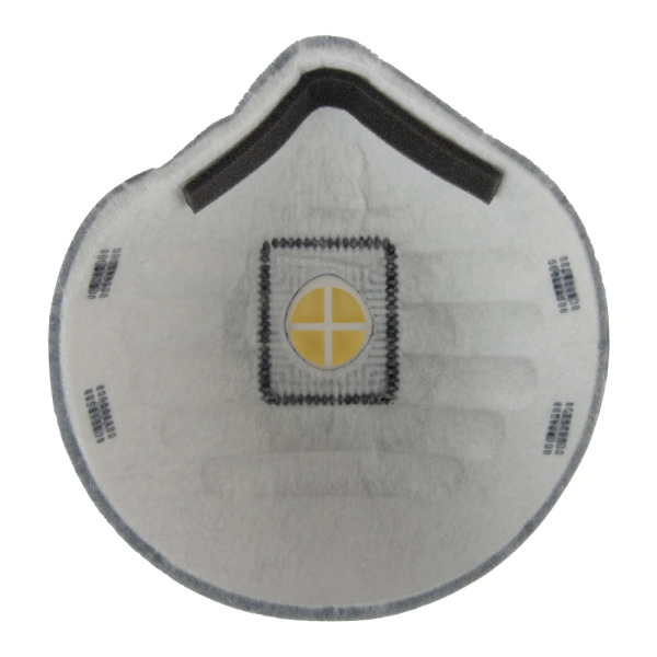 JM-8628 Mircon Полумаска противоаэрозольная с клапаном, с угольным слоем, чашеобразная, класс защиты FFP2 NR D, в упаковке 10 шт