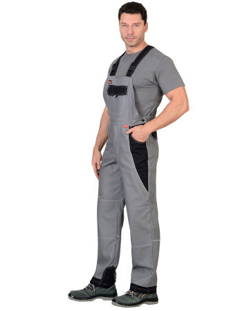 Полукомбинезон "Пекин" летний: серый с черным (ЧЗ)