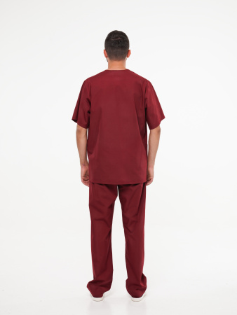 Костюм рабочий универсальный №104 (куртка, брюки) бордо, ткань смесовая