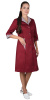 Халат "Марлен-2" женский бордовый с полоской (ЧЗ)