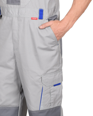 Полукомбинезон "Стан": св.серый со сред.-серым и васильковым (ЧЗ) Распродажа