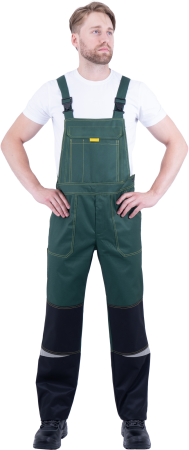 Костюм КМ-10 ЛЮКС летний, зеленый-желтый (Куртка+полукомбинезон) (ЧЗ)