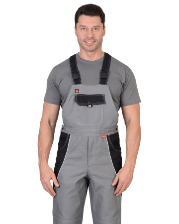 Полукомбинезон "Пекин" летний: серый с черным (ЧЗ)