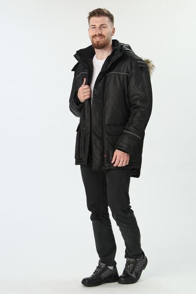 Куртка зимняя Аляска-Люкс (тк.Cat’s eye), черный (ЧЗ)