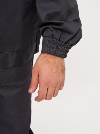 Костюм рабочий мужской №112 (куртка, полукомбинезон) тёмно-серый с красным (ЧЗ)