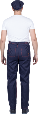 Костюм ХИМОС противокислотный, куртка, брюки, берет, темно-синий/оранжевый