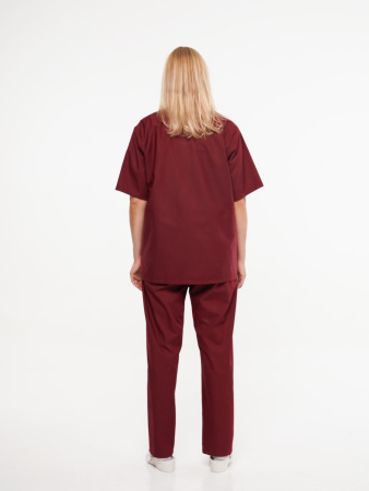 Костюм рабочий универсальный №104 (куртка, брюки) бордо, ткань смесовая