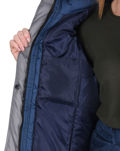 Куртка "ФРИСТАЙЛ" женская, т.синяя со стальным (ЧЗ)