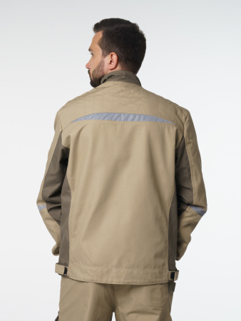 Куртка рабочая мужская №116 цвет бежевый, хаки,  ткань Канвас