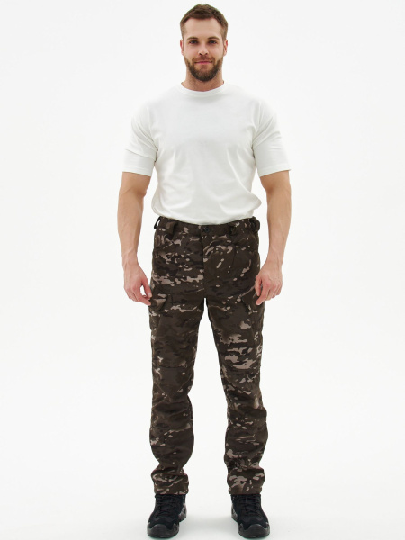 Костюм "ВЕПРЬ" куртка/брюки, цвет: кмф "Мультикам черный", ткань: Полофлис