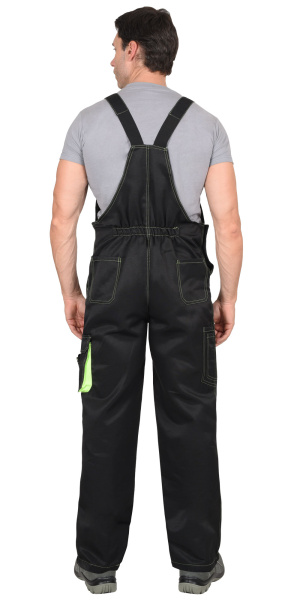 Полукомбинезон "CROWN" черный с неоновым