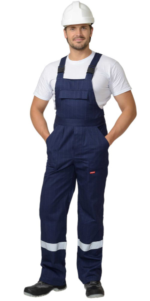 Костюм "Сургут" летний: куртка, п/комб. тёмно-синий с васильковым и СОП