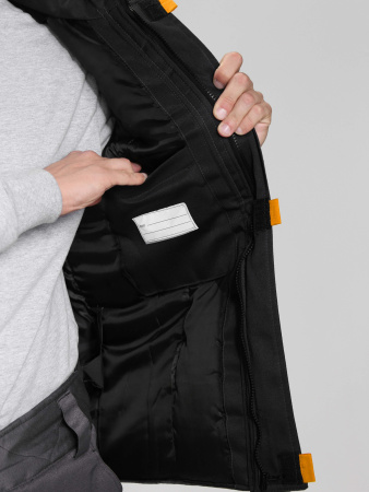 Жилет утепленный Фаворит (тк.Смесовая,210), черный/серый (ЧЗ)