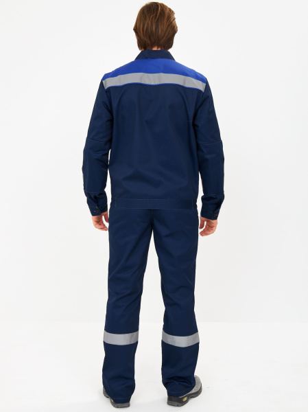 Костюм Лигор-1 Премиум СОП (тк.Смесовая,240) брюки, т.синий/васильковый