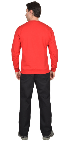 Толстовка-футер дл. рукава красная, рукав с манжетом, пл.240 г/кв.м (ЧЗ