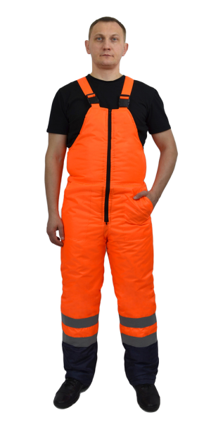 Костюм зимний Статус СОП (тк.Оксфорд) п/к, оранжевый/т.синий