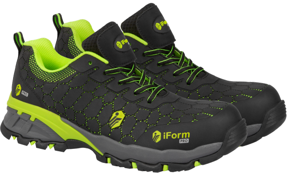 Полуботинки iForm® PRO (ПРО) с КП, черный-зеленый, ПОЛ 055
